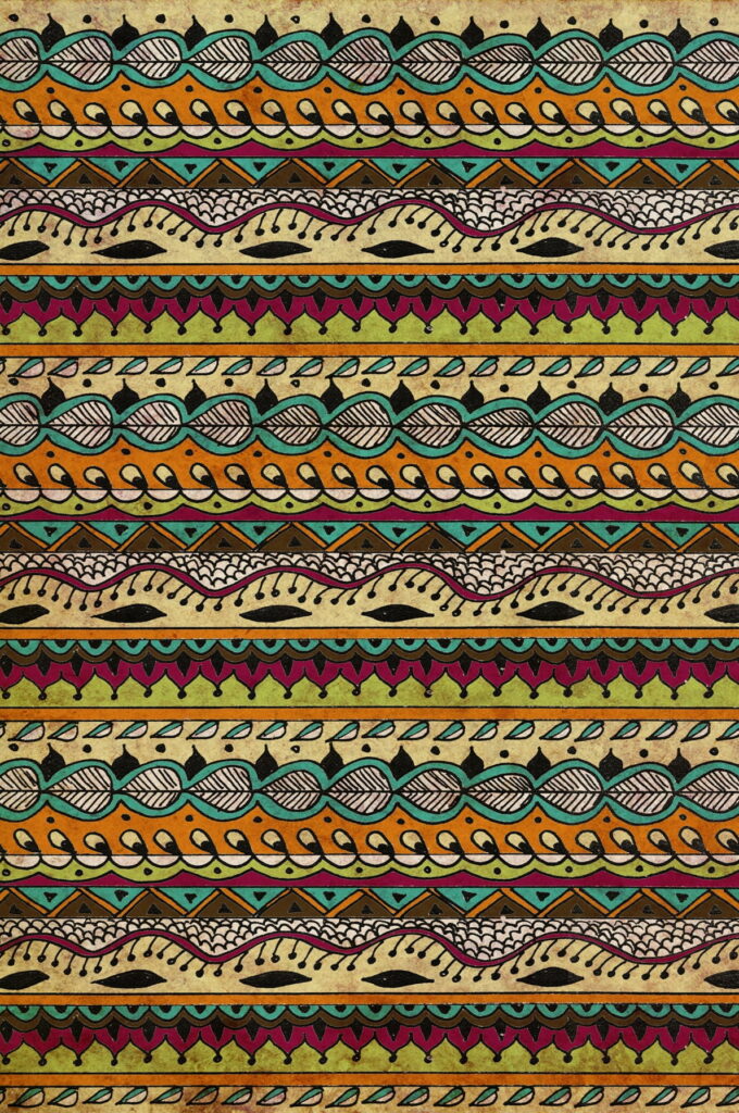Abstract Aztec Boho: Inspiring HD Phone Wallpaper with Artistic Patterns and Stripes