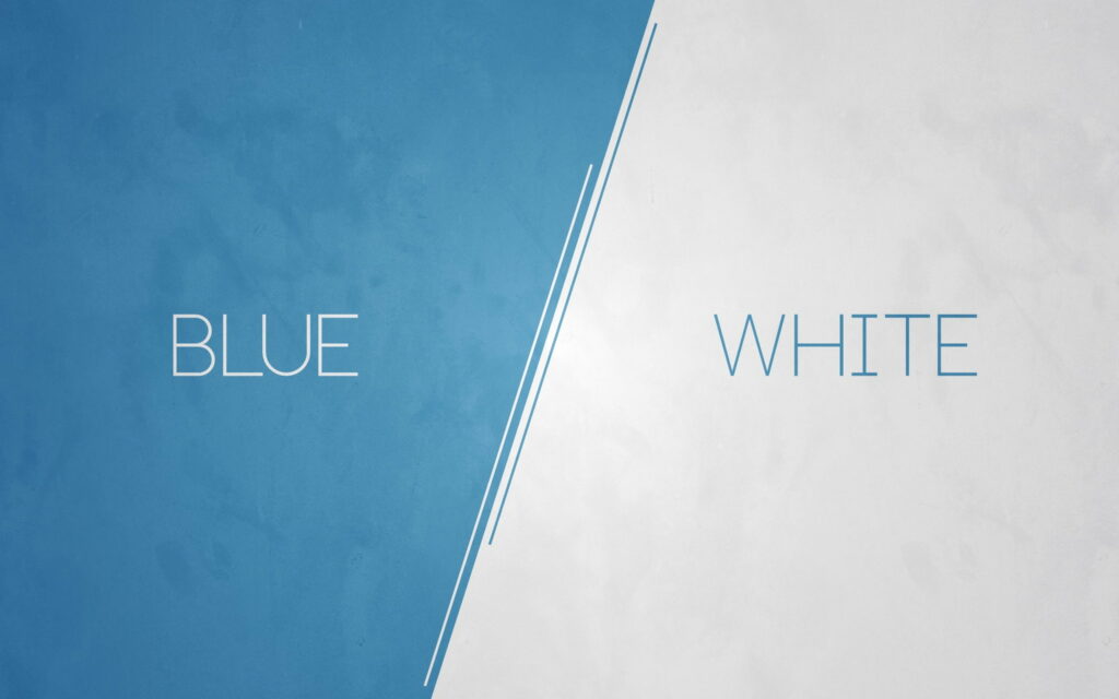 Contrasting Colors: Abstract QHD Wallpaper featuring Blue vs White