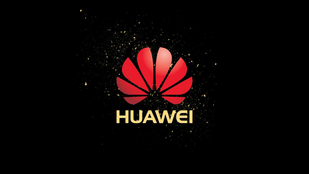 Tech Blossoms: Huawei's Flower Logo in a Dynamic Vector Wallpaper
