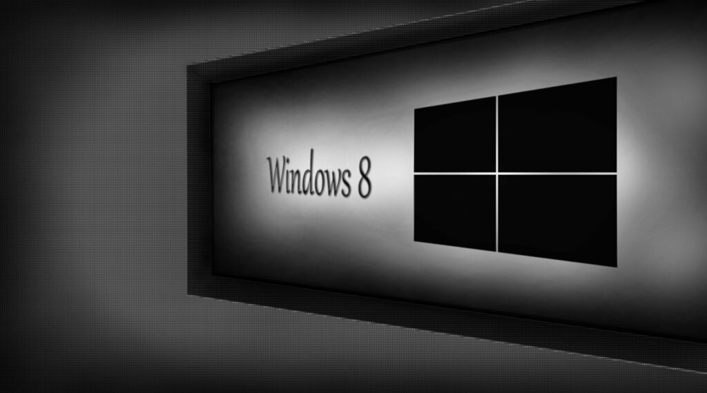 Abstract Black Windows 8 Logo: Captivating HD Wallpaper Background