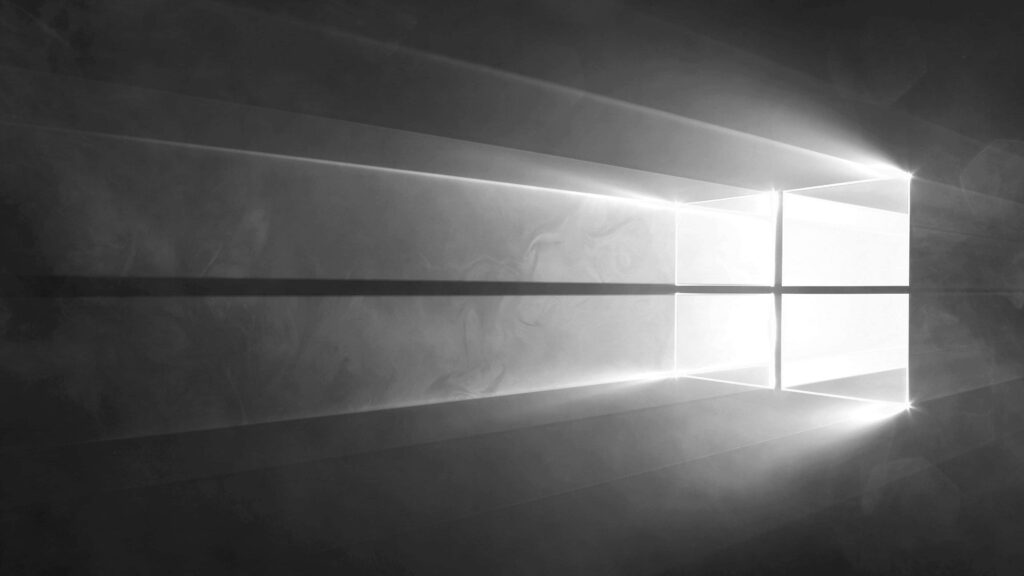 Abstract Black and White Wallpaper with 3D Window Light Patterns