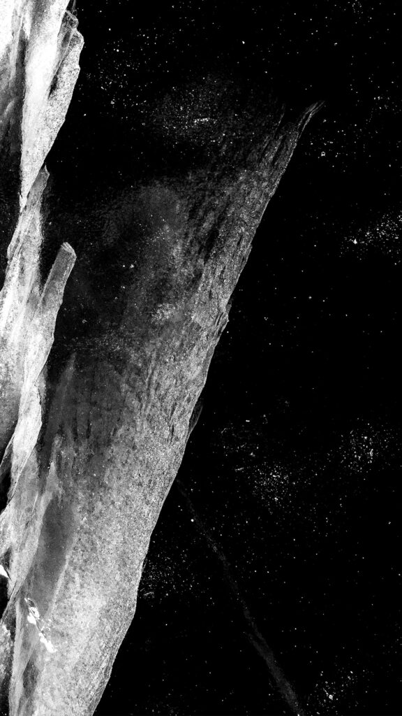 Black and White Abstract Wallpaper with Starry Background Design