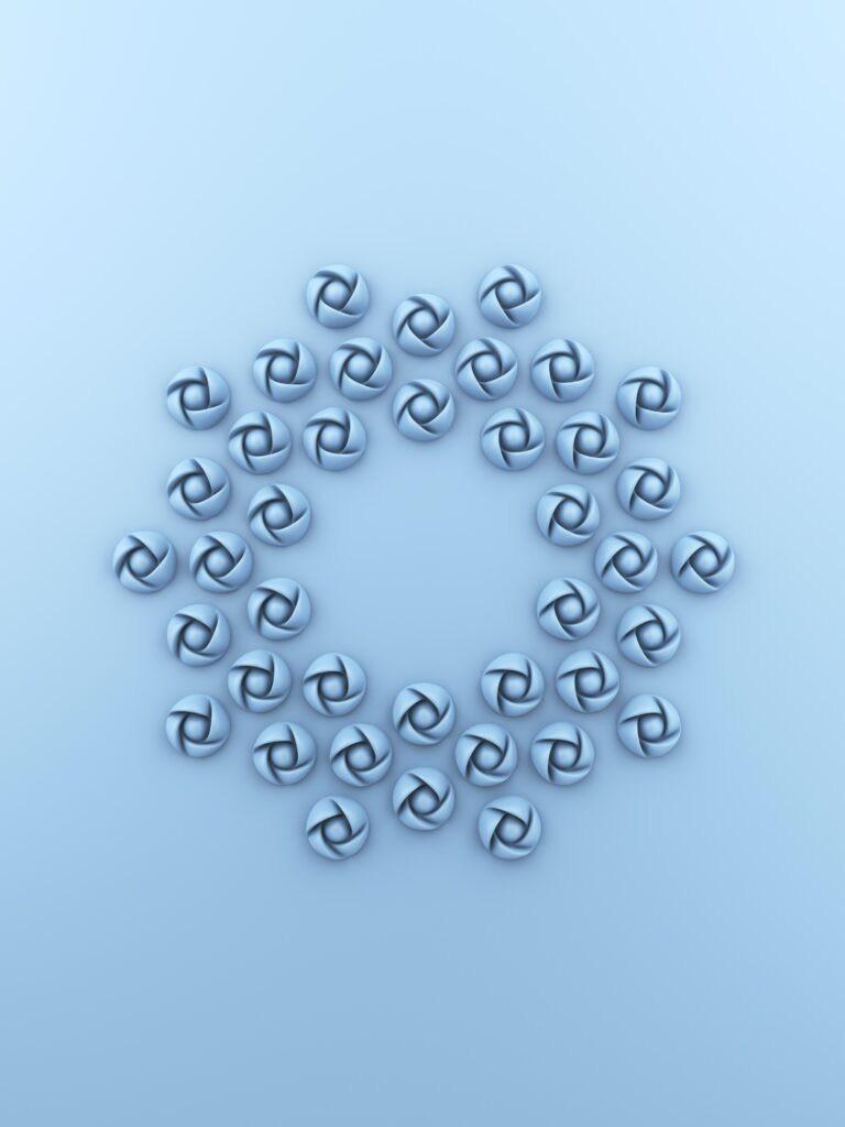 Dynamic Blue Circle Wallpaper for a Modern Serene Background