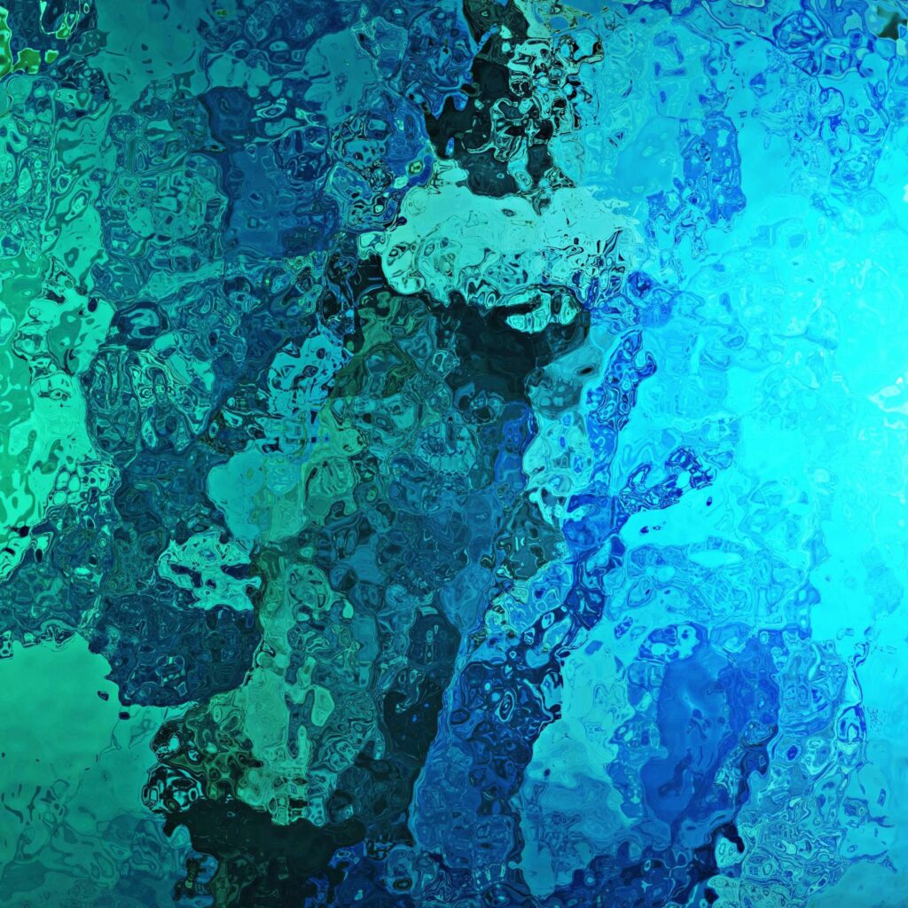 Abstract Blue & Green Wallpaper: Fluid Patterns & Marbled Textures
