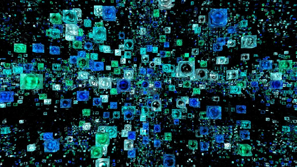 Dynamic Abstract Blue and Green Wallpaper - 5600x3152 Background