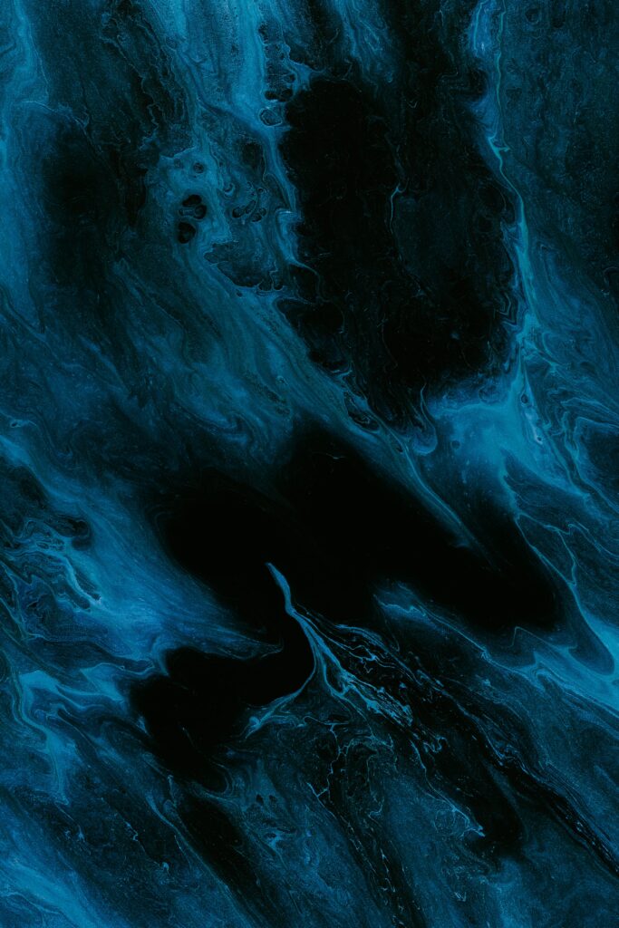 Abstract Blue Liquid Paint Wallpaper - Dynamic Fluid Background