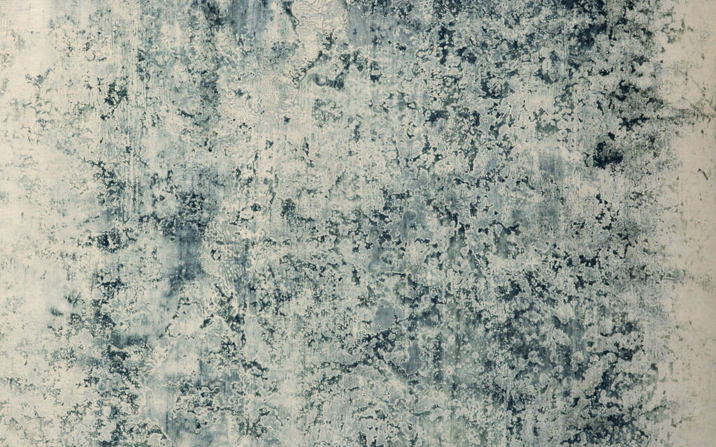 Ethereal Fusion: Abstract Blue Grunge, Creative Texture and Vibrant Splashes on a Stone Canvas Wallpaper