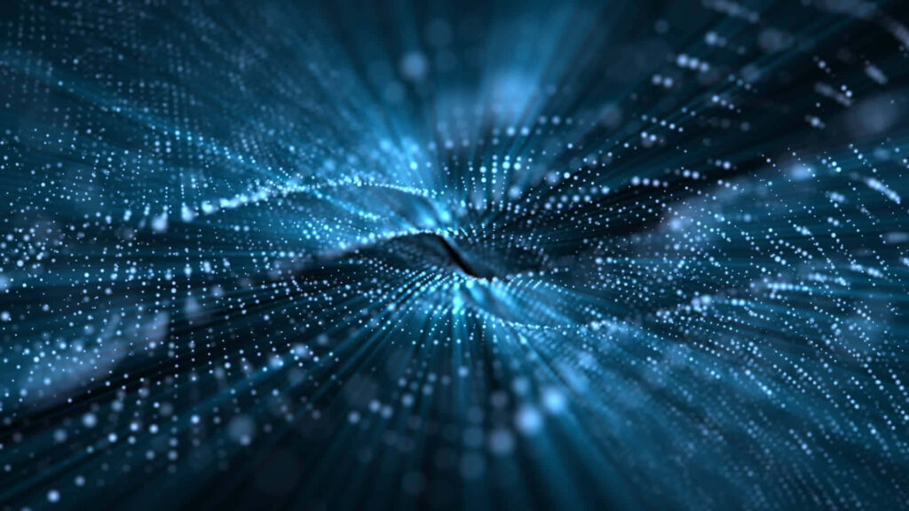 Dynamic Blue Particle Wallpaper - Captivating Abstract Background