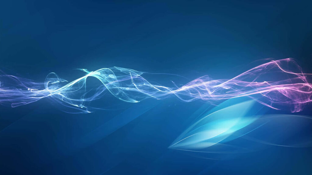 Abstract Blue & Pink Light Streaks Wallpaper on Dark Blue Background