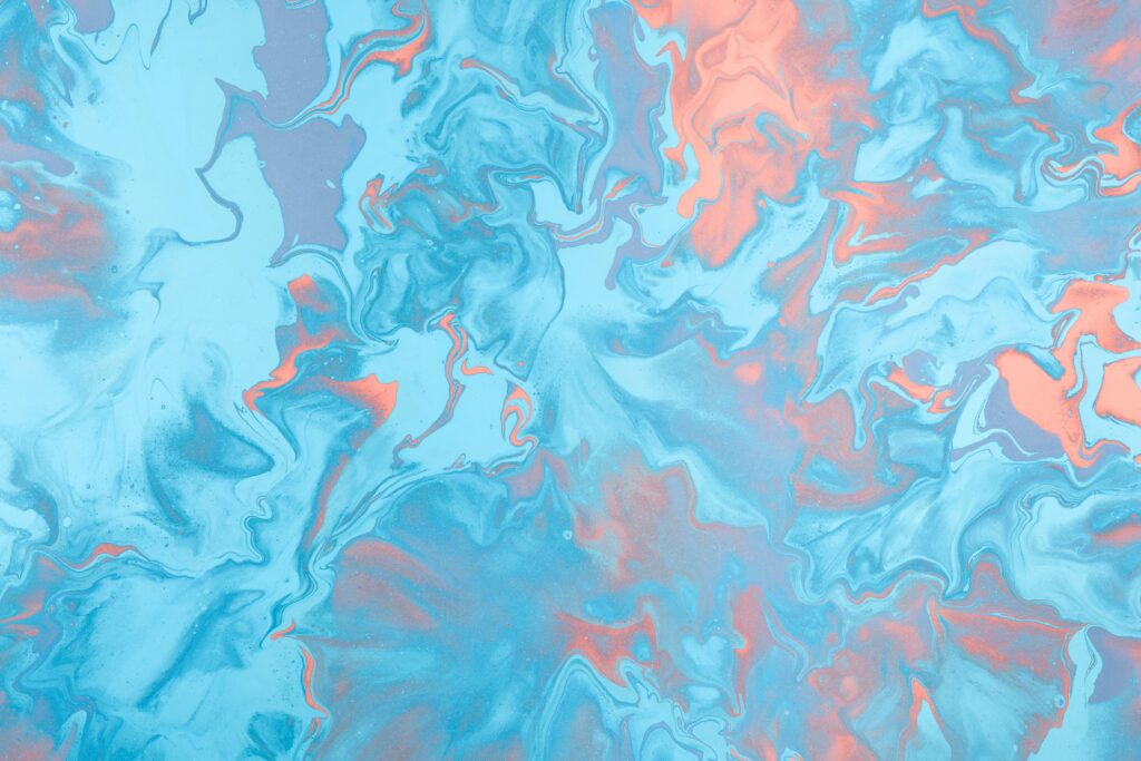 Vibrant Blue and Pink Abstract Wallpaper - Fluid Swirling Patterns