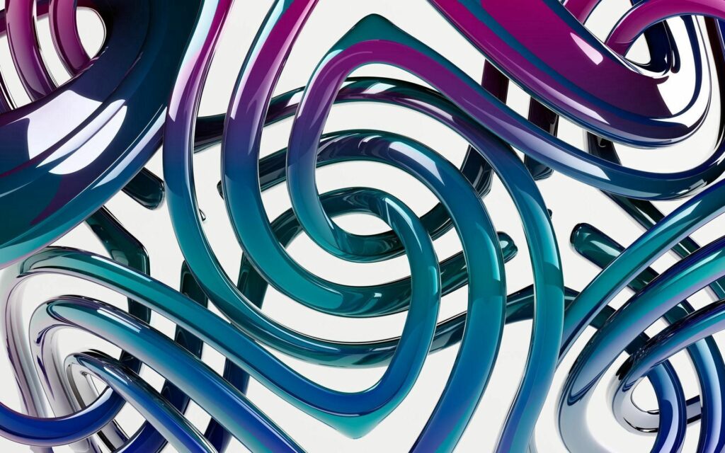 Elegant Abstract Glass-like Wallpaper in Blue & Purple - 1920x1200