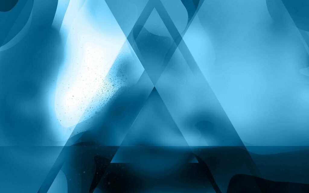 Abstract Blue Triangles Wallpaper with Dynamic Shadows & Light Effects