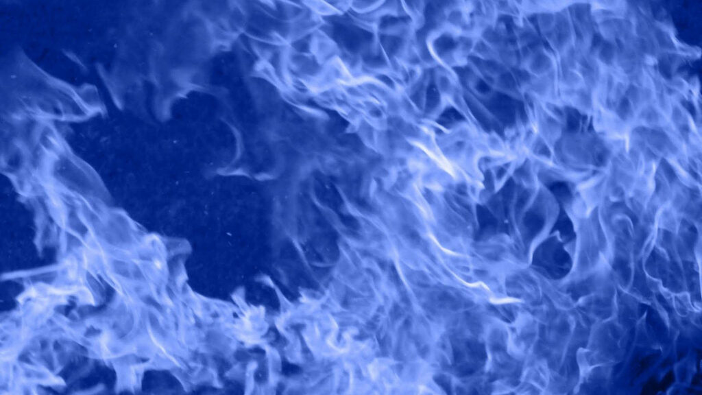 Abstract Blue-Violet Flame Wallpaper - Captivating Cool Background