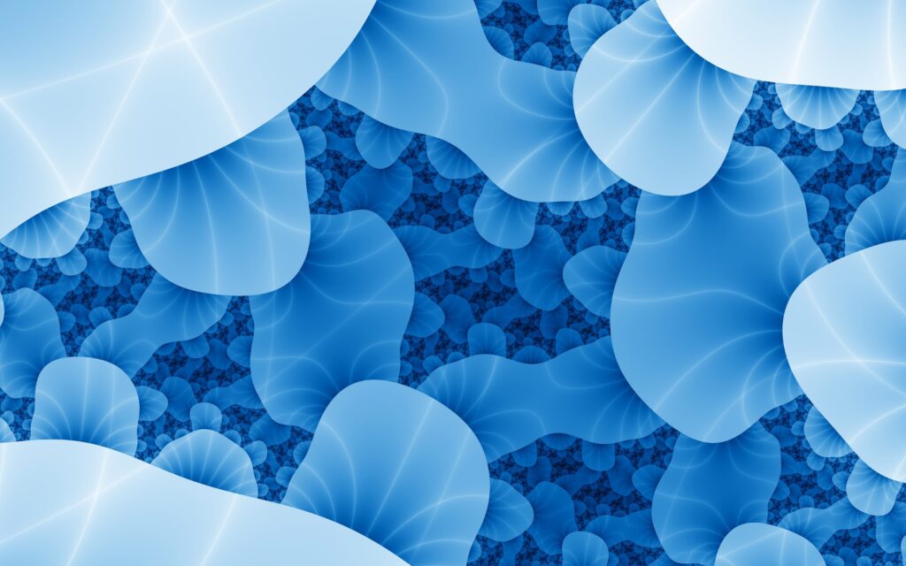 Abstract Blue Wallpaper: Intricate Patterns & Cellular Design