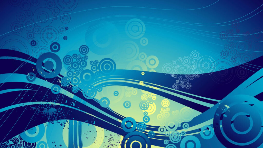 Dynamic Abstract Blue Wallpaper: Swirling Turquoise Patterns