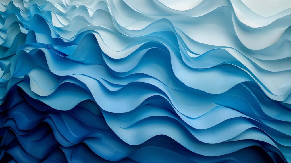 Abstract Blue Waves Wallpaper: Dynamic & Serene Ocean-Inspired Background
