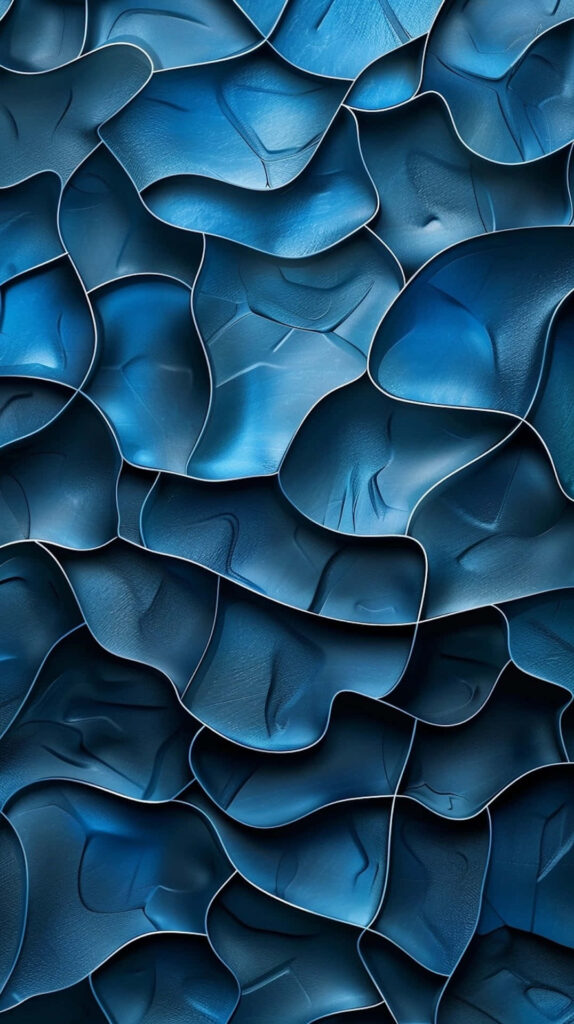 Textured Blue Waves Wallpaper: Abstract Ocean-Inspired Background