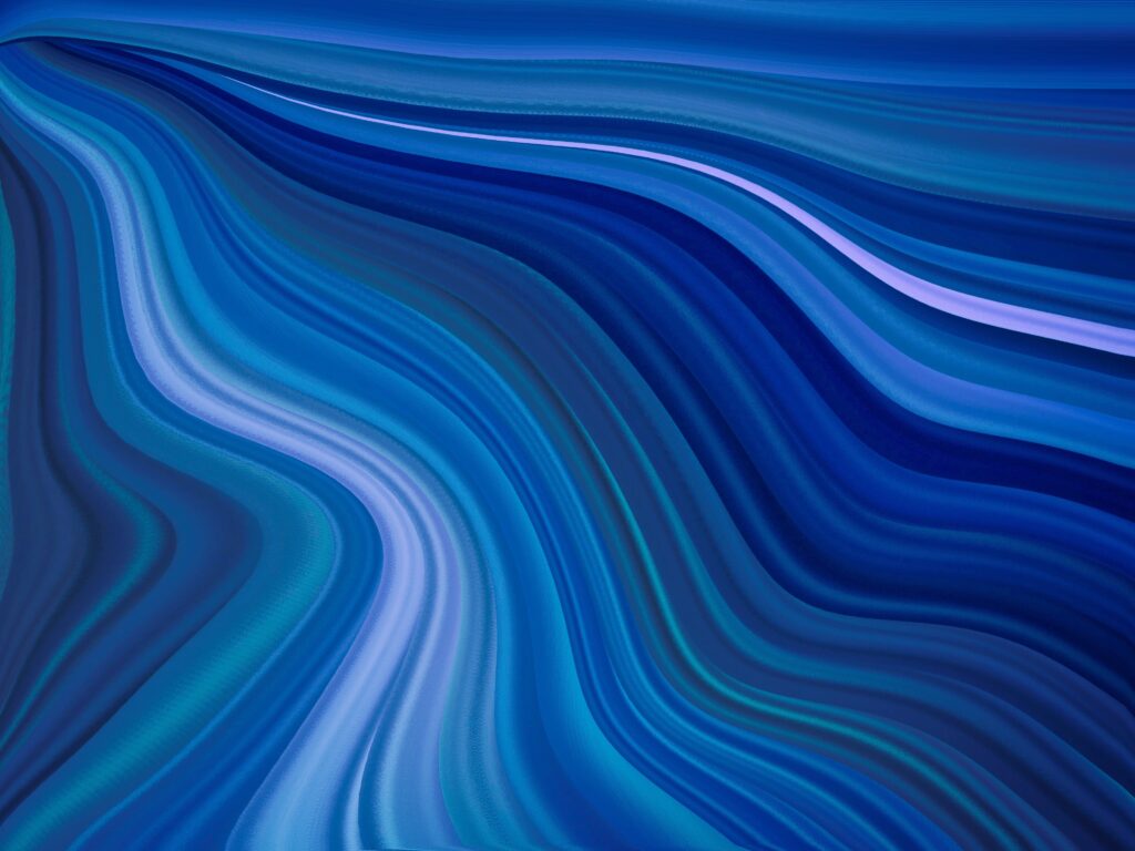 Abstract Blue Waves Wallpaper: Serene Fluidity & Movement Background
