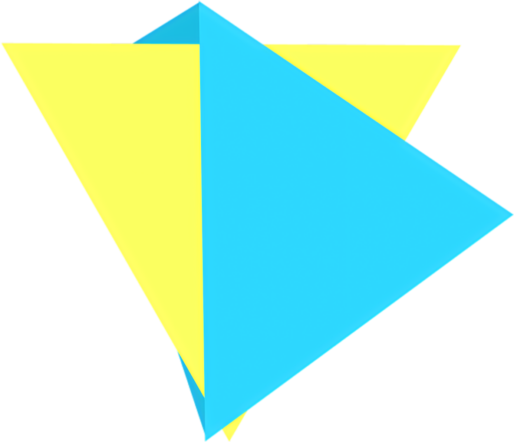 Abstract Blue & Yellow Triangle Wallpaper - Minimalist Geometric Design