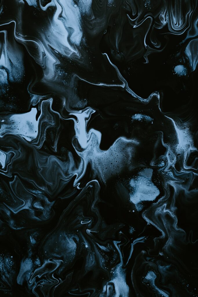 Abstract Dark Blue and Black Liquid Wallpaper for Modern Background