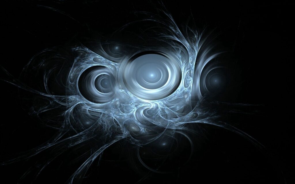 Ethereal Black and Blue Abstract Owl Wallpaper - Striking Design