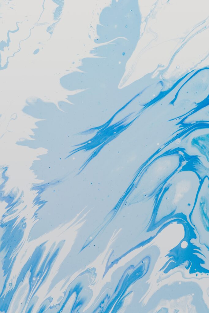 Abstract Blue & White Wallpaper: Dynamic Flowing Design Background