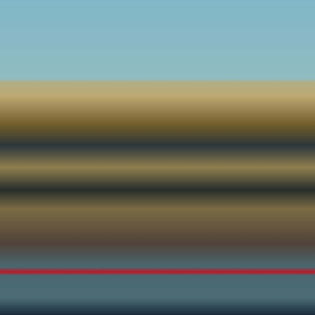 Abstract Horizontal Wallpaper: Blue, Brown, Green with Red Accent Line