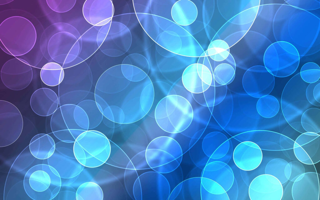 Abstract Bokeh Wallpaper: Soothing Blue & Purple Circle Design