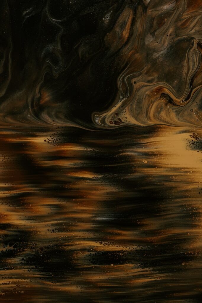 Dynamic Brown Abstract Wallpaper with Swirling Patterns for Screens