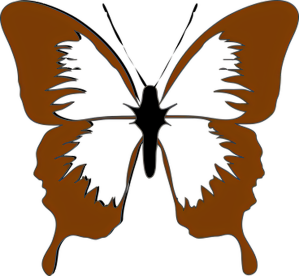 Abstract Butterfly Wallpaper: Bold Brown Tones & Unique Artistic Style