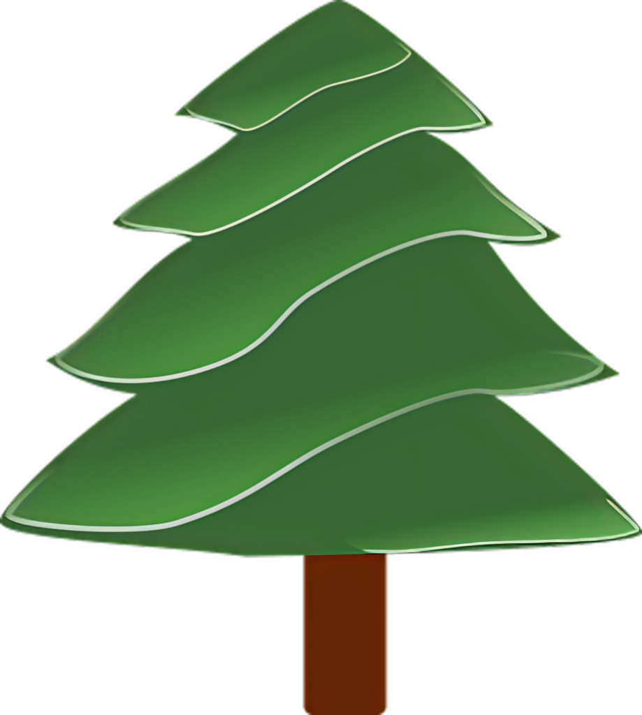 Abstract Christmas Tree Wallpaper - Simple Green Design on Transparent