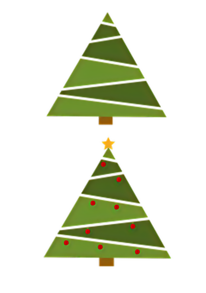 Abstract Christmas Tree Wallpaper with Geometric Green Design