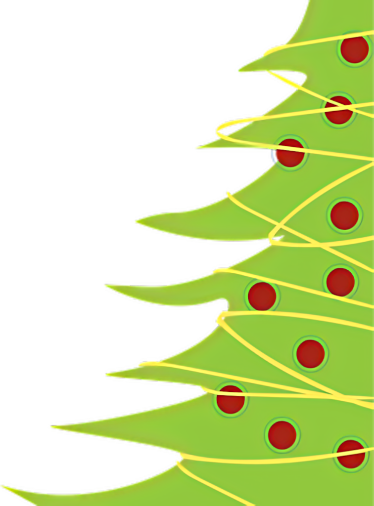 Modern Abstract Christmas Tree Wallpaper with Vibrant Ornaments