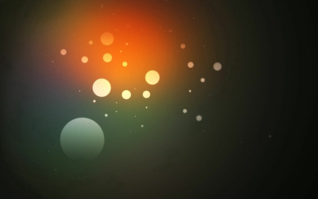 Abstract Circles Wallpaper: Warm Orange to Deep Green Texture