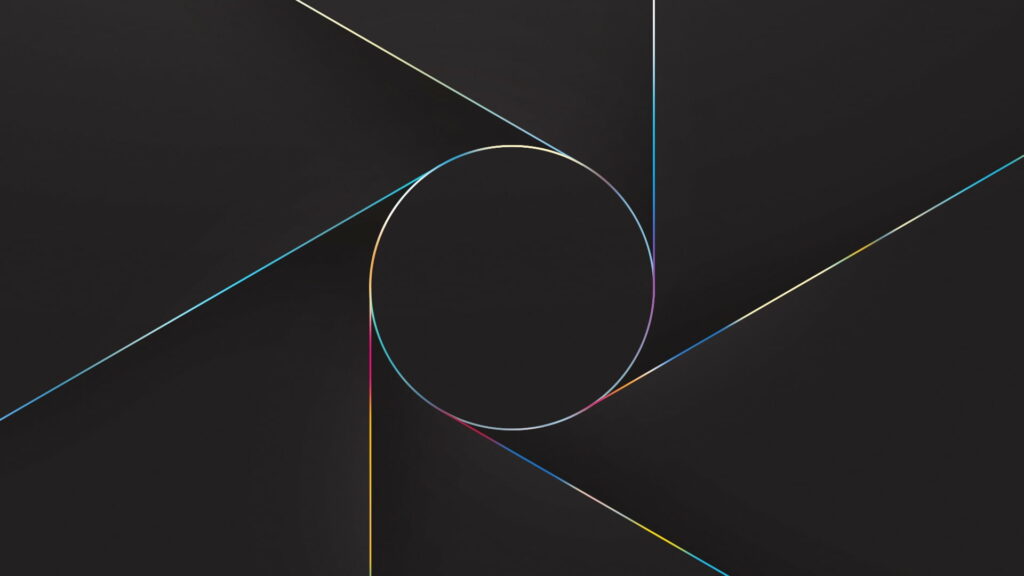 Abstract Fusion: Vibrant Circles and Dynamic Lines Unite in HD Wallpaper Background