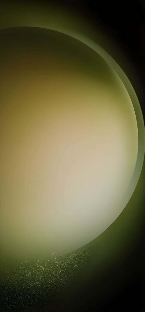 Serene Abstract Crescent Light Gradient Wallpaper in Green & Yellow
