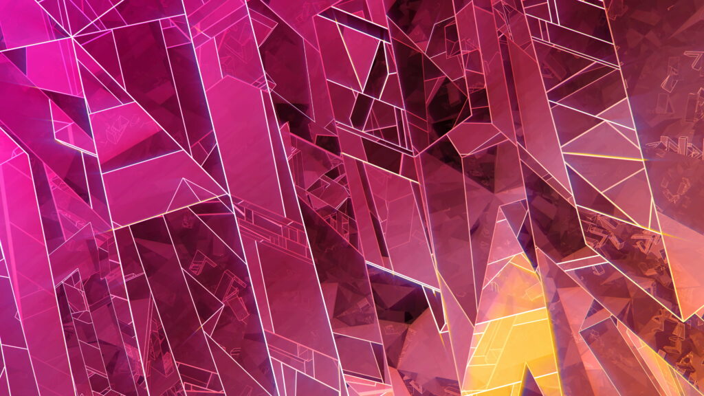 Crystallic Abstractions: Embracing the Digital Realm with Vibrant 4K Wallpaper