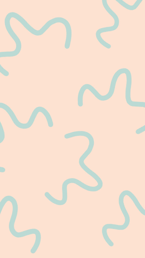 Abstract Light Blue Squiggly Wallpaper for iPhone on Beige Background