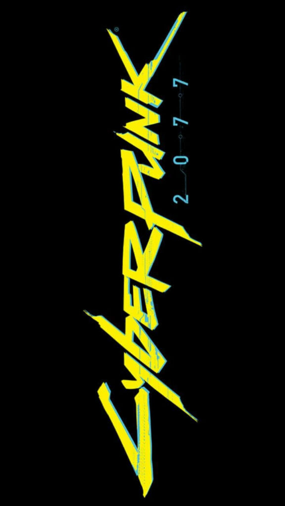 Sleek Futuristic Cyberpunk 2077 Wallpaper with Stylish Typography