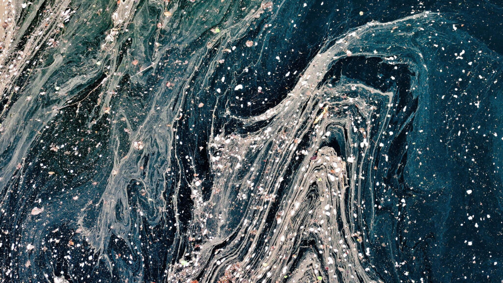 Abstract Dark Blue & Green Textured Wallpaper Background