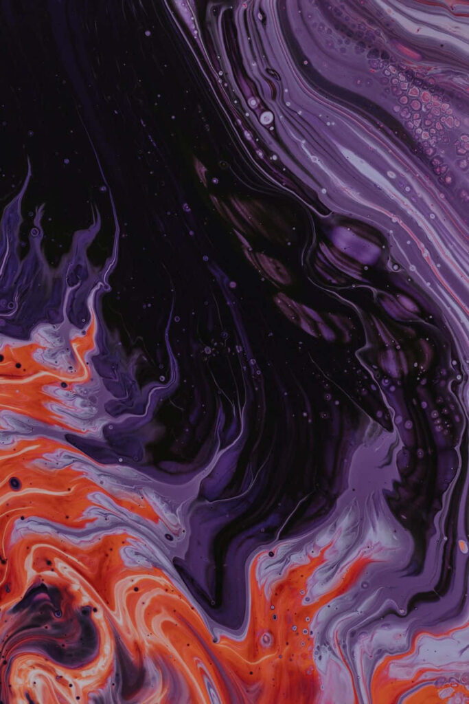 Vibrant Purple, Black & Orange Abstract Wallpaper for Samsung Galaxy
