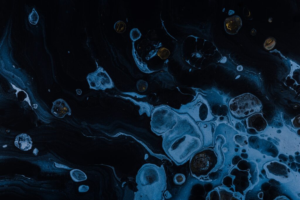 Dark Wavy Abstract Wallpaper - Captivating Blue and Black Background