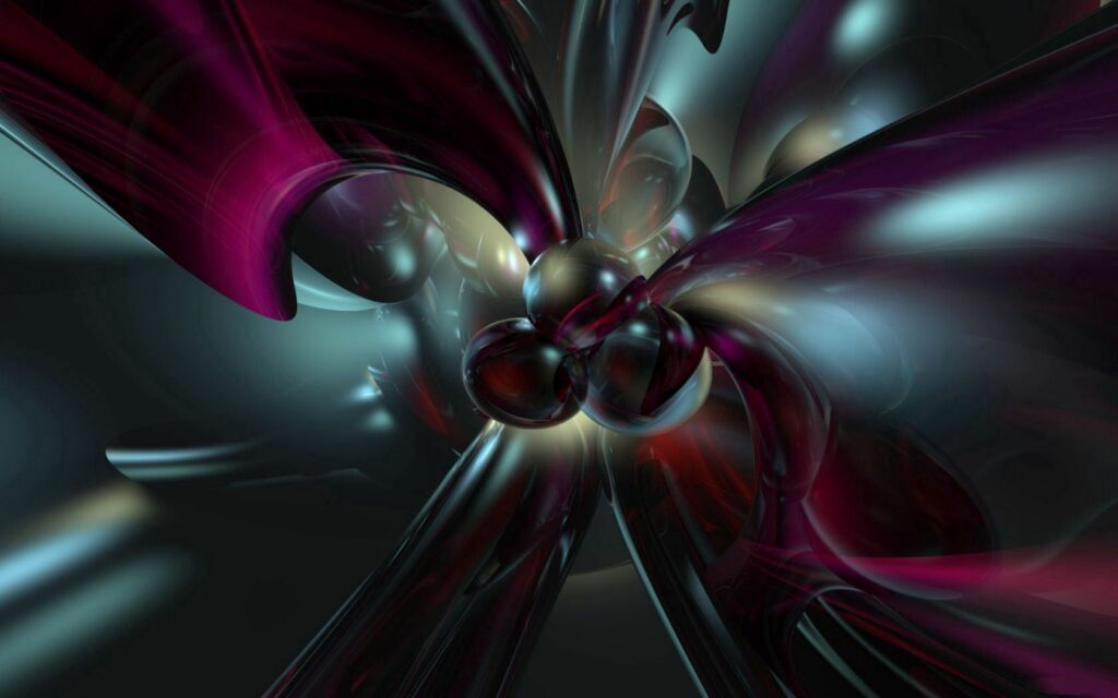 Intricate Dark Abstract Wallpaper - 1680x1050 Interconnected Spheres