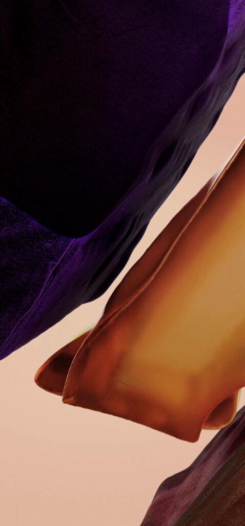 Elegant Dark Wallpaper: Deep Purple & Amber Block Design