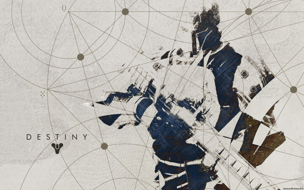Destiny Guardian Abstract Wallpaper with Geometric Background Design