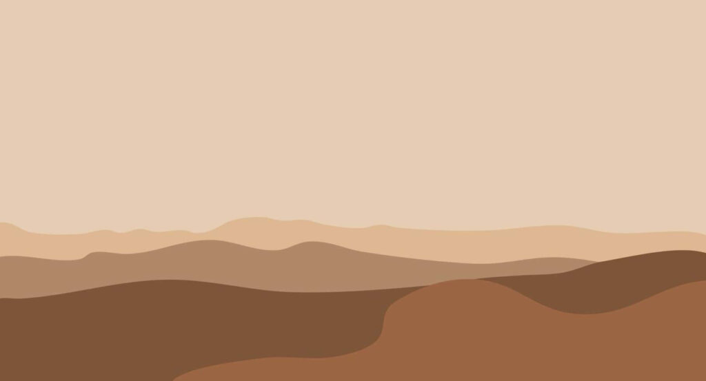 Serene Abstract Hills Wallpaper in Earthy Brown and Beige Tones