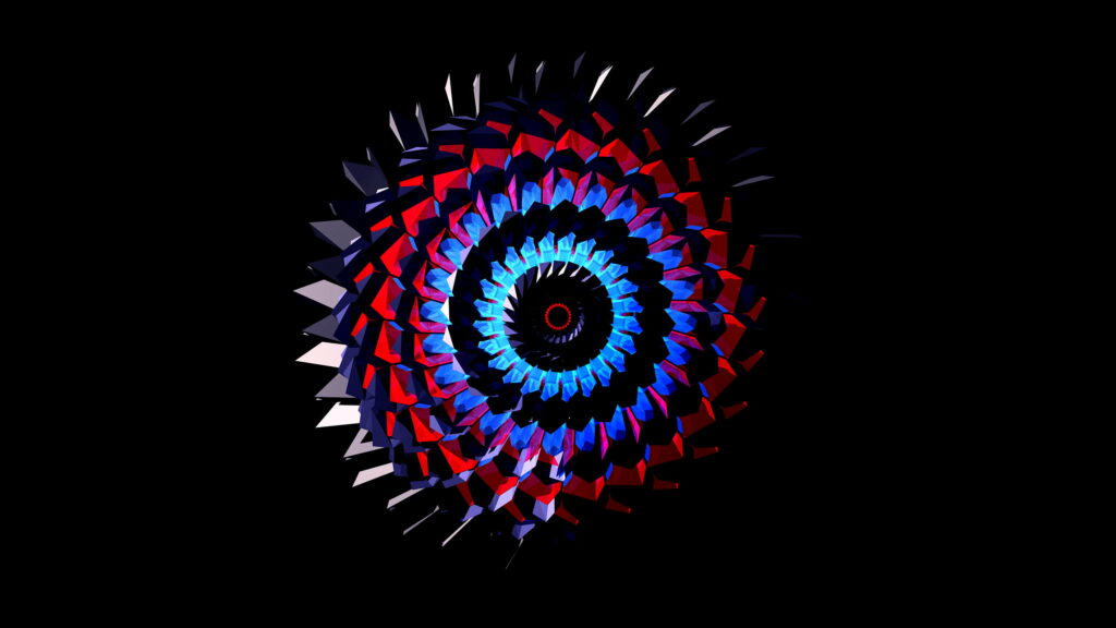 Abstract Circle of Facets: Mesmerizing QHD Wallpaper Background
