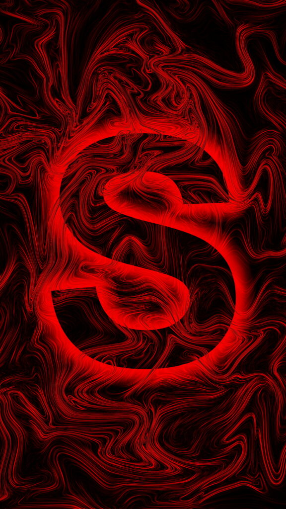 Surreal Symphony: A Vibrant Abstract Dance of Red and Black Lines, Flowing with Energetic Colors and Luminous Glow - HD Wallpaper for Your Phone Background