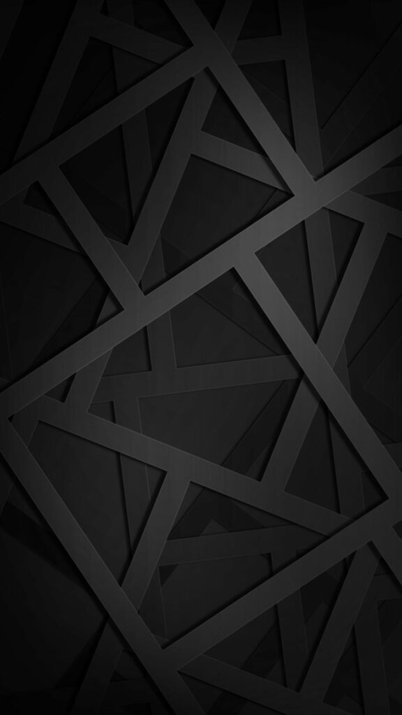 Geometric Android Abstract: A Mesmerizing HD Phone Wallpaper with Black Background
