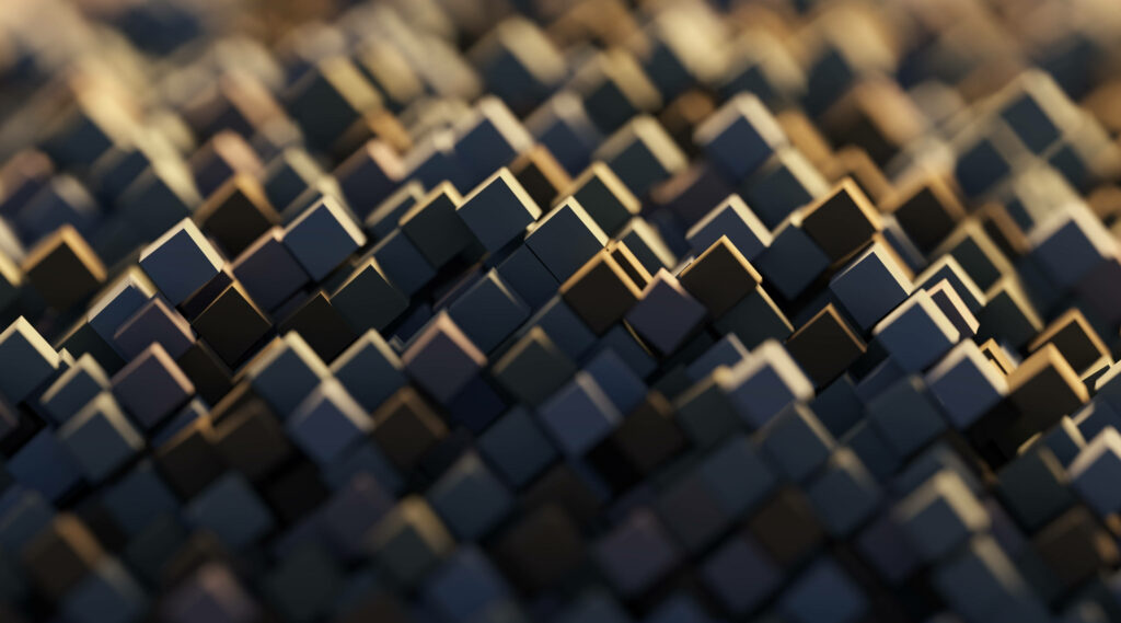 Captivating Geometric Cube Wallpaper - Dark Tones & Depth